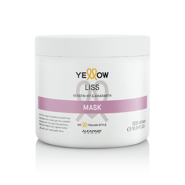 Yellow Liss Mask with Keratin & Amaranth Oil for Wavy, Straight & Chemically Straightened Hair 500ml