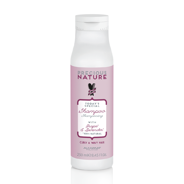 Precious Nature Shampoo with Grape & Lavender 100% Natural for Curly & Wavy Hair 250ml